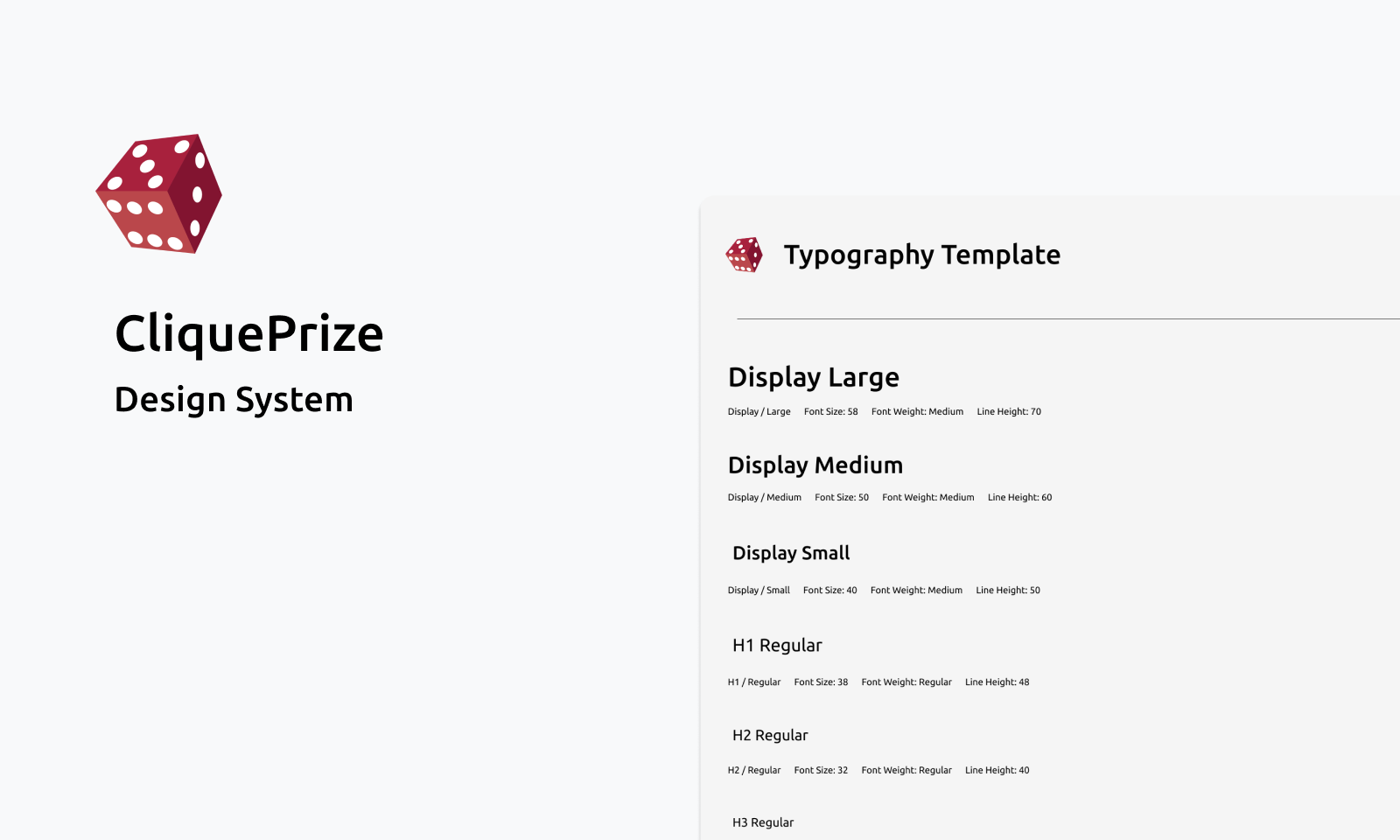 Design system, typography, colour tokens, and components